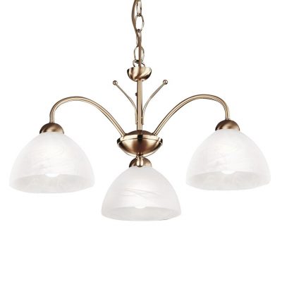 Milanese 3 light antique brass