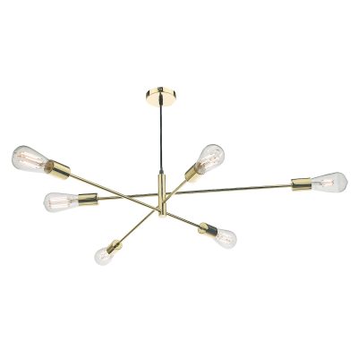 Alana 6 light Pendant - Polished Gold