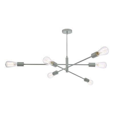 Alana 6 light Pendant - Matt Grey