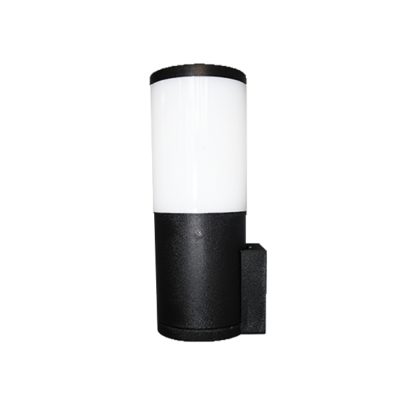 Amelia Bollard Wall Light IP55 – Black and Opal