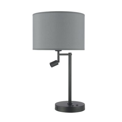 Ashley Table Lamp with Reader - Matt Black