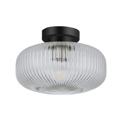 Arlo Semi Flush IP44 - Matt Black