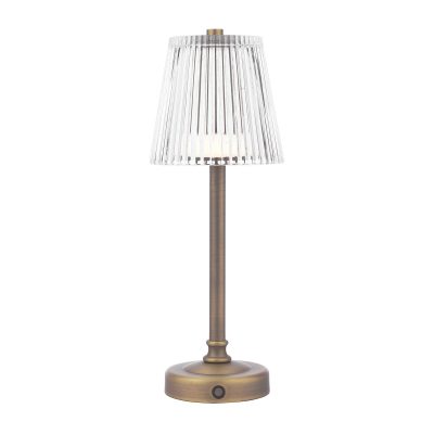 Laura Ashley Callaghan Rechargeable Table Lamp - Matt Antique Brass