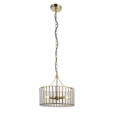 Antalya 3lt Pendant – Antique Brass